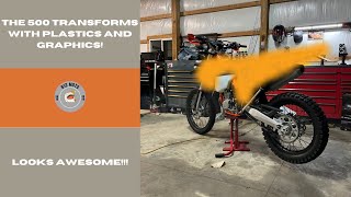 KTM 500 Gets a complete makeover Plastics  Graphics [upl. by Adnoyek603]