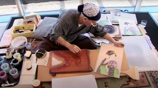 Ukiyoe woodblock printmaking with Keizaburo Matsuzaki [upl. by Nuj396]