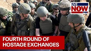 Israel war hostage release Fourth round of exchanges today Israeli official says LiveNOW from FOX [upl. by Jolee]