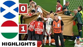 🥹Barnabás Varga INJURY ⚪️Scotland vs Hungary 01 All GOALS amp Extended HIGHLIGHTS  EURO 2024 [upl. by Aluin]