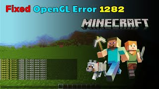 Fixed  OpenGL Error 1282 in Minecraft  Sparkraft [upl. by Melar]