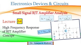 Lect 64 High Frequency Response of BJT Amplifier [upl. by Lethia522]