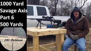 1000 Yard 223 Savage Axis Part 6 500 Yards [upl. by Mauri816]