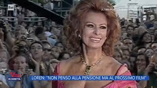 Sophia Loren quotNon penso alla pensione ma al prossimo filmquot  La Vita in diretta 08112024 [upl. by Emmalyn480]