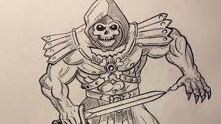 motuorigins skeletor howtodraw byebye shorts classic style Lord Of Destruction [upl. by Sidon672]