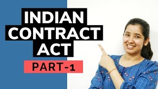 Indian Contract Act  Part 1 [upl. by Weinstock]