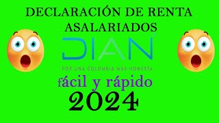 DECLARACIÓN DE RENTA 2024 SALARIOS [upl. by Atenahs28]