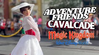 Adventure Friends Cavalcade Parade  Walt Disney World Magic Kingdom Characters 2024 4K Pixar [upl. by Reames]