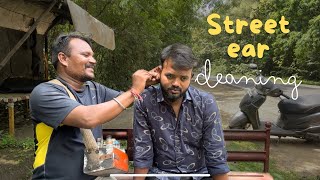 Street ear cleaning in India [upl. by Airrat]