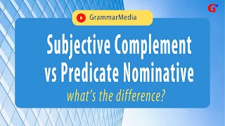 Subject Complement vs Predicate Nominative  Whats the Difference [upl. by Baugh]