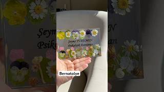 Gerçek kuru çiçekli epoksi isimlik sipariş için Instagramadresim Bernatolye epoksi flowers resin￼ [upl. by Tamera]