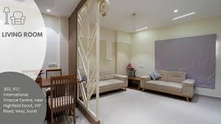 3BHK Home Interior  Swapna Villa Surat  One Space Interior [upl. by Oiramad766]