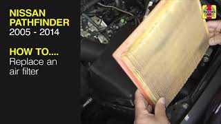 How to Replace the air filter on a Nissan Pathfinder 2005 to 2014 [upl. by Ynneb]