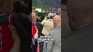 Terry McLaurin Washington Commanders WR embracing fans after a Washington Wizards Game [upl. by Kursh]