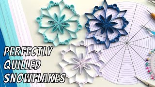 Quilling Snowflakes  Tips to make perfectly Quilled Snowflakes [upl. by Natalya]