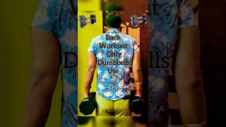 Dumbbell Only Back Workout At Home  bodybuilding fitness shorts motivation [upl. by Eatnoed940]