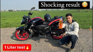 2023 Apache 160 4V Mileage test  TVS Apache 160 1Liter Mileage test [upl. by Nosyk]