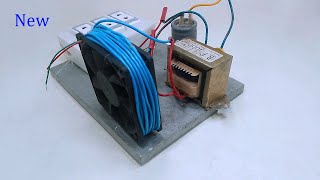 How to make self running energy generator with cooling fan copper wire capacitor light 12v Current [upl. by Rabi747]