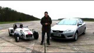 Caterham R500 vs Ford Mondeo [upl. by Yerhpmuh]