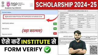 NSP Application Under Process at Institute Level 202425  Fresh amp Renewal  NSP Scholarship 202425 [upl. by Acirfa]