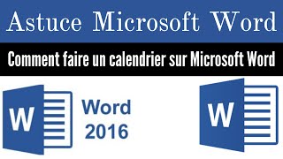 Comment faire un calendrier sur Microsoft Word [upl. by Wassyngton393]