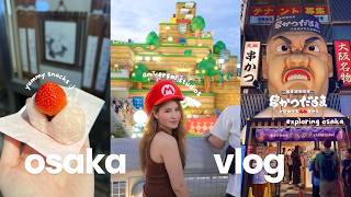 osaka travel vlog 🇯🇵 dotonbori street food universal studios hidden gems desserts [upl. by Murdoch]