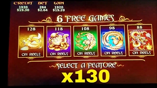 5 Treasures Slot Machine Bonus Win and Nice Line Hit  Live Play At Wynn Las Vegas [upl. by Socin402]