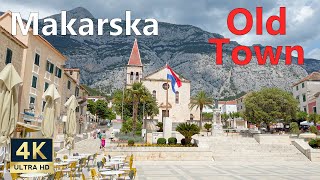 Makarska Dalmatia Croatia 🇭🇷 4K Old Town and Port Side Walking Tour [upl. by Ivanna]