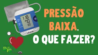 QUEDA DE PRESSÃO  o que fazer em caso de PRESSÃO BAIXA [upl. by Fulbert]