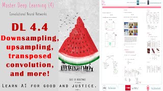 Intuitive Deep Learning 44 CNNs Downsampling  upsampling  transposed convolution [upl. by Aicirtam]