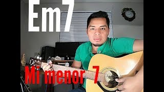 ABRAHAM MACARIO  Acorde Mi menor séptima Guitarra Como tocar el acorde de Mi menor 7 en la guitarra [upl. by Ahsyat]