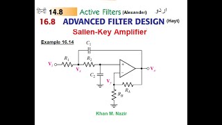 ENA 1482 168b ref Hayt Urdu Hindi Advance filter designSallen Key Filter [upl. by Vevay]