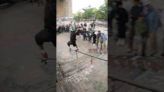 Lucas Aquino Feeble5050Tailslide Doubleset Rail LES  Damn Am NYC 2024 nyskateboarding [upl. by Haynes]