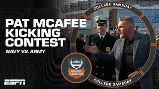 Army and Navy students attempt Pat McAfees Kicking Contest 🪖⚓️🏈  College GameDay [upl. by Ekul]