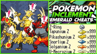 Pokemon Inclement Emerald 113 Working Cheat Codes 2022  Z Crystals Cheat  Part 3 [upl. by Balduin470]