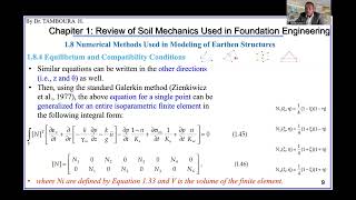 Foundation EngineeringChapter 1 Review of Soil Mechanics Part13FEMEquilibrium Compatibility [upl. by Llennej697]