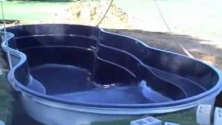 Leisure Pools first deep end fiberglass pool installed in AL [upl. by Nnairac]