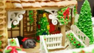 Gingerbread house lesson 3 how to attach decorations [upl. by Egiaf]