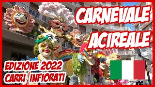 Carnevale Acireale 2022 🔥 carri infiorati da vicino 🔎 [upl. by Zaneski]