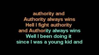 Authority Song John Cougar Mellencamp Karaoke Improvised Hayseed Lyrics CustomKaraoke RARE custom [upl. by Simah]