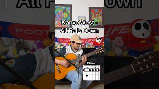 Kanye West  All falls down guitar tutorial [upl. by Fontes828]