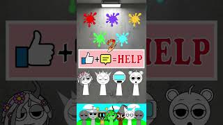 Coloring Incredibox Sprunki Challnge💚❤️💛🩵Can you solve this puzzle shorts funny sprunki [upl. by Ardnua]