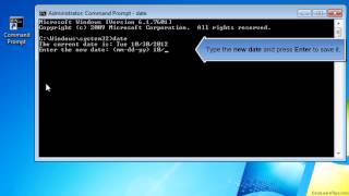 How to change date from Command Prompt MSDOS [upl. by Kaden664]