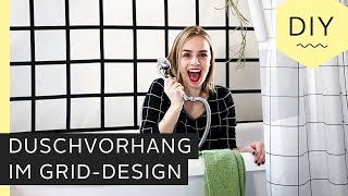 DIY Duschvorhang angesagtes WindowpaneGrid Muster verleihen  Roombeez – powered by OTTO [upl. by Pul]