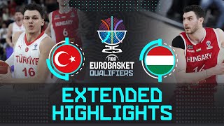 Türkiye 🇹🇷 vs Hungary 🇭🇺  Extended Highlights  FIBA EuroBasket 2025 Qualifiers [upl. by Daenis]