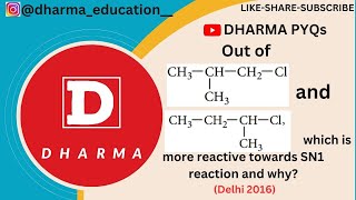 Out of CH3CHCH3CH2Cl and CH3CH2CHCH3Cl  which is more reactive towards SN1 [upl. by Nosyerg]
