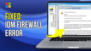 FIX Internet Download blocked by Firewall  IDM firewall Error Problem  IDM Cannot Find Server [upl. by Ayanad994]