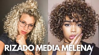 Cortes de Pelo Rizado Media Melena más de 50 estilos que te encantarán [upl. by Ellekcim996]