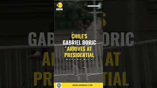 Watch Chiles Gabriel Boric arrives at Presidential Palace on a bicycle  WION Shorts [upl. by Aecila]