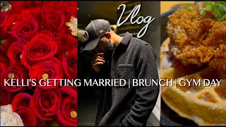 VLOG  KELLIS ENGAGEMENT BRUNCH GYM WITH TERRANCE [upl. by Wallas707]